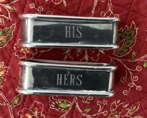 His And Hers Serviettenringe Paar Sterling Silber Gorham Vintage - Bild 1 von 3