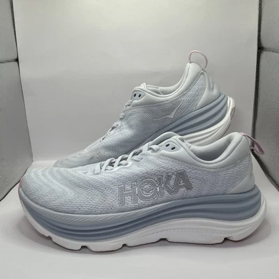 HOKA Gaviota 5 Wide Women’s 8 Running Shoes Sea Ice Pink Twilight Stability - Image 1 of 4