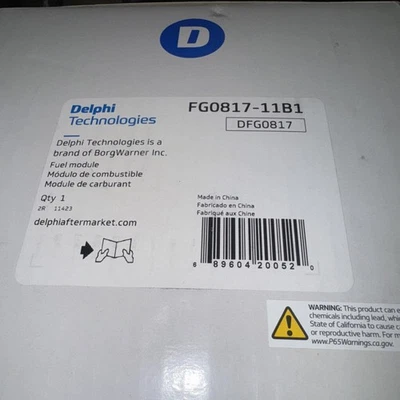Delphi FG0817 Fuel Pump Module Assembly Fits select: 2004-2006 DODGE RAM 1500 - Image 1 of 4