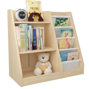 Estantería para niños de 3 niveles organizador de almacenamiento de juguetes para libros tamaño pequeño - Imagen 1 de 32