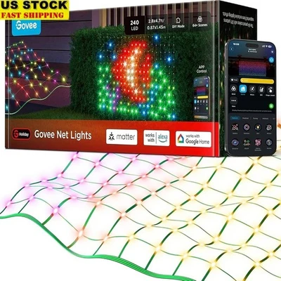 DIY RGBIC LED Net Lights Outdoor Smart Control Waterproof Halloween Decor New - Image 1 of 4