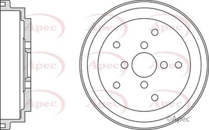 2 X NEW APEC REAR AXLE BRAKE DRUM BRAKING DRUM GENUINE OE QUALITY DRM9187 - Picture 1 of 4