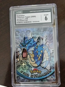Gyarados 130 Rainbow Foil 2000 Topps Pokemon TV Animation Series 3 CGC 6 EX-MT - Bild 1 von 2