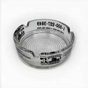 VTG Marketing Ashtray MCM Glass Riverside Resort Hotel & Casino Laughlin, NV - Picture 1 of 4