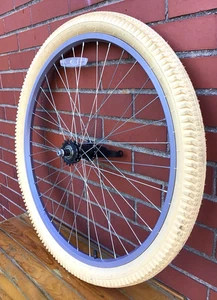 26" Beach Cruiser braun Laufradsatz ALU C/B mit 2,125" weißen Reifen Fahrrad #Y1 - Bild 1 von 6