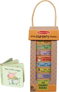 Melissa & Doug Natural Play Book Tower: Little Nursery Books 10 Chunky Books - Picture 1 of 4