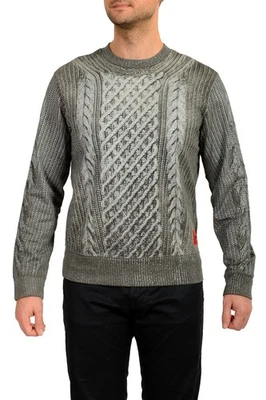 Hugo Boss Hombre "Dhrome" Gris Estampado Gráfico Cuello Redondo Sudadera US S IT 48 Foto 1 de 4