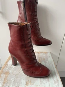 Damen Hobbs London Braun Leder Stiefel Brogue Style Boot Sehr guter Zustand UK 6 EU 39 - Bild 1 von 19