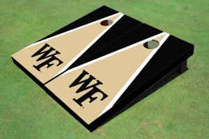 Wake Forest University Gold And Black Matching Triangle Cornhole Boards - Picture 1 of 1