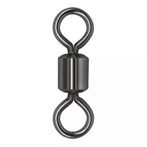 25/100pcs Rolling Barrel Fishing Swivels 18-1258LB Heavy Duty Black Nickel - Picture 1 of 24