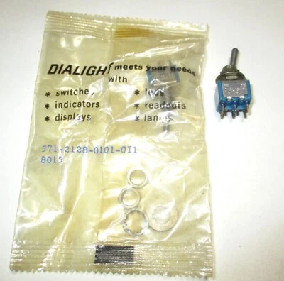 Dialight No. Interruptores de palanca de 6 pines de encendido/encendido 570-21 NOS 2 piezas Foto 1 de 3