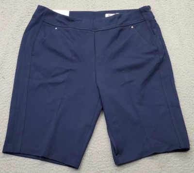 Greg Norman Golf Performance Shorts Women XL Navy Comfort Control Stretch Zipper - Image 1 of 4