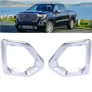 Fit for GMC Sierra 2019-2021 Front Foglight Trim Grille Bezel Frame - Picture 1 of 5