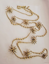 Vintage Steve Vaubel Gold Vermeil 3D Star Burst Necklace 32" Rare Signed