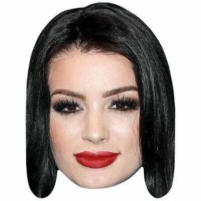 Saraya-Jade Bevis (Lipstick) Celebrity Mask, Flat Card Face - Image 1 of 3