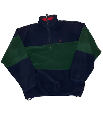 Pullover polar vintage años 90 Nautica bloque de color para hombre 1/2 cremallera M poliéster azul verde Foto 1 de 4