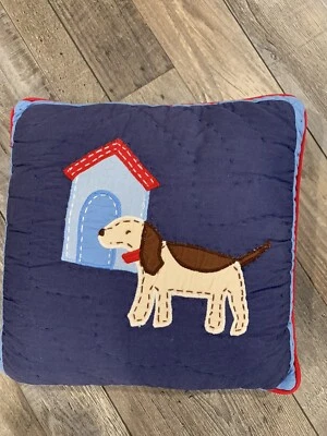 Almohada Pottery Barn Kids Patchwork My Best Friend Perro Cachorro Raro Retirado Foto 1 de 3