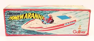 Barco motorizado vintage Spider-Man y Capitán América 1978 sin usar y en caja Gulliver Brasil - Imagen 1 de 5