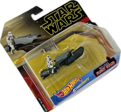 Hot Wheels Diecast Star Wars First Order Treadspeeder Starship Vehicle & Stand - Image 1 of 2