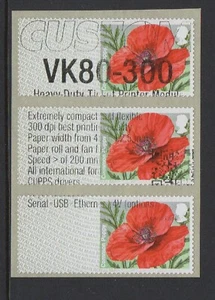 POPPY Ma16 CUSTOM TEST STRIP TYPE 2 OUTLINE LETTERS + QR CODE NCR POST GO - Picture 1 of 1