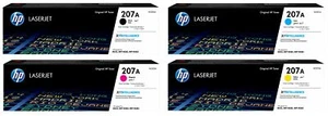 Zestaw 4 oryginalnych tonerów HP 207A Color LaserJet Pro M255dw MFP M282nw MFP M283fdn - Zdjęcie 1 z 1