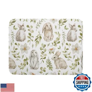 aportt Easter Bunny Rabbit Rooster Floral Pattern Microfiber Dish Drying Mat, - Picture 1 of 5