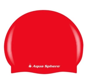 Aqua Sphere Classic Silikon Schwimmkappe ROT Schwimmen lernen Runde Training Tauchen - Bild 1 von 5