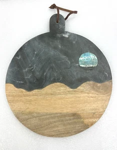 Laurie Gates Marble & Mango Wood serving tray 11" Item 113929.01 - Picture 1 of 2