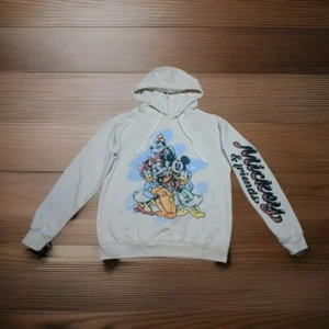 Disney & Friends Airbrush Hoodie Sz M Mickey Miney Goofy Pluto Donald Daisy - Picture 1 of 9