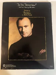 Phil Collins Do You Remember spartiti musicali vintage - Foto 1 di 3
