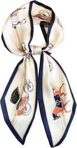 Head Scarf Hair Neck Scarves for Women Purse Bag Scarfs for Handbags Silky Long - Picture 1 of 12