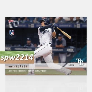 2018 Topps Now Willy Adames #240 Rays Prospect Homers in MLB Debut - Picture 1 of 1
