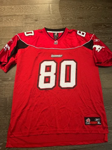 Reebok replica Calgary Stampeders Football Jersey CFL #80 Jermaine Copeland XL Cover