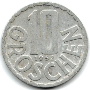 1952 10 Groschen dall'Austria ~ TU LO VOTI ~ VEDI LA SCANSIONE. stk a 114 - Foto 1 di 4