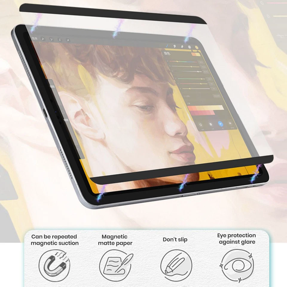 For iPad Air 6th 11" 2024 10/9/8/7th Like Magnetic Paper Matte Screen Protector - Image 1 of 4