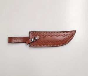 Funda de cuchillo Bowie de 8 pulgadas con bucle de cinturón hecha a mano funda vertical marrón - Imagen 1 de 5