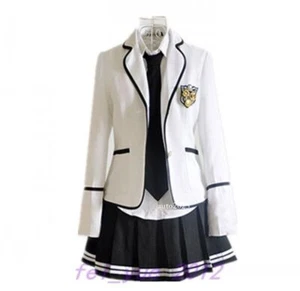 Korean Women Preppy Cute Mixed Japaneses Coat Cosplay Uniform Chic Skirt Suits - Picture 1 of 25