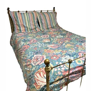 Collier Campbell Tambourine Comforter Set Reversible Full Queen 80s Floral Vtg - Picture 1 of 6