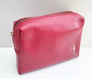 1x YSL Beauty Animal Print Red Faux Patent Leather Makeup Cosmetics Bag, NEW - Picture 1 of 6
