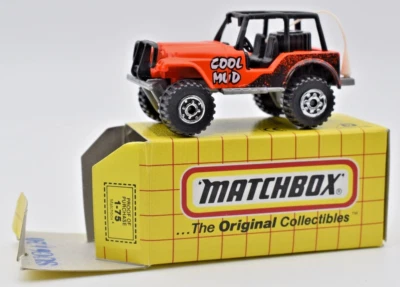 Matchbox Superfast MB 37 Jeep 4x4 Cool Mud orange. Made in China. boxed - Image 1 of 2