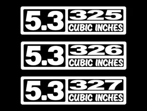 2 V8 5.3 LITER ENGINE DECALS 325-326-327 CI STICKERS PMD SS TRUCK 1500 MOTOR - Foto 1 di 1