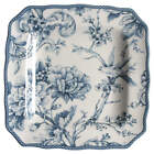 222 Fifth Adelaide Blue and White Square Salad Plate 8950380