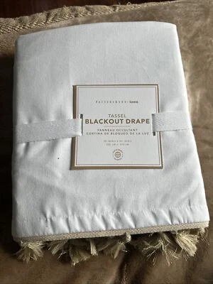 Pottery Barn Teen Tassel Blackout Drape Panel Gold  52x63 - Image 1 of 4