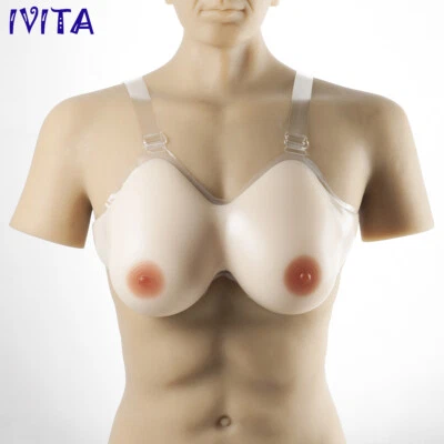 F Cup Strap-on Silikon Brustformen Transgender 1800g Crossdresser Fake Boobs - Bild 1 von 4