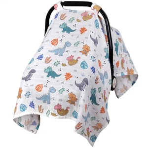 Car Seat Cover Baby,Muslin Carseat Covers Baby Boys Girls, Soft Breathable Infan - Picture 1 of 14