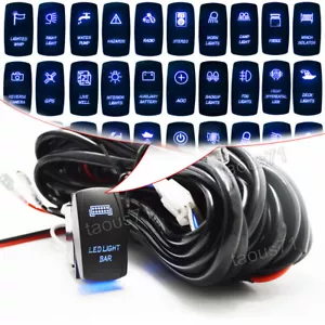 2024 MAX 300W Light Bar Wire Harness+Rocker Switch For Can-am Polaris Yamaha UTV - Foto 1 di 14