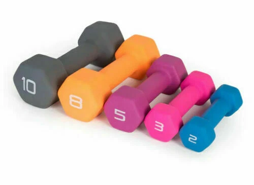 2#, 3#, 5#, 8#, OR 10# CAP HEX NEOPRENE DUMBBELLS / WEIGHTS! & MORE  - Image 1 of 1