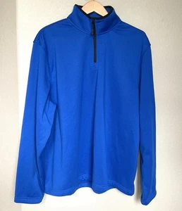 Sudadera Starter Hombres XL Negra Tejido Gofre Logo Bordado 1/4 Cremallera - Imagen 1 de 10