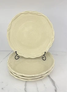Tracy OCTAVIA HILL Dream Delicious Cream Rope Edge Set Of 4 Salad Plates 8” - Picture 1 of 8