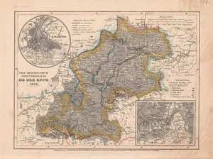 1849 Erzherzogtum Österreich ob der Enns * grenzkolorierte Stahlstich-Karte - Imagen 1 de 1
